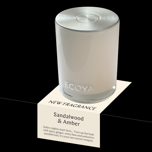 Shelf Talker - Sandalwood & Amber - New Fragrance